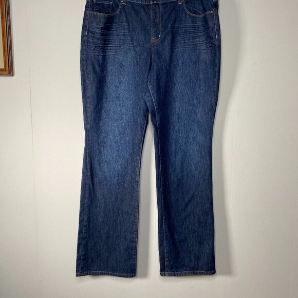 New York & Company Bootcut Denim Jeans Women's 18 Tall Blue Casual Pants - Picture 2 of 16
